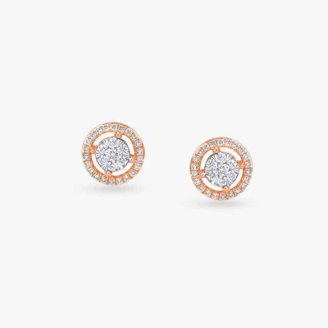 Regal Radiance Diamond Stud Earrings 