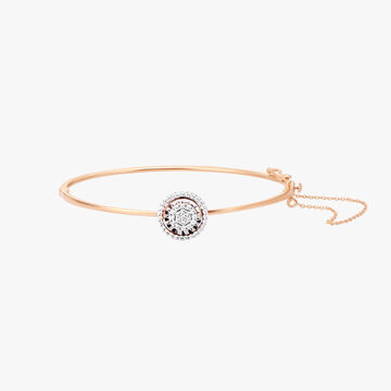 Lustrous Cluster Diamond Bangle