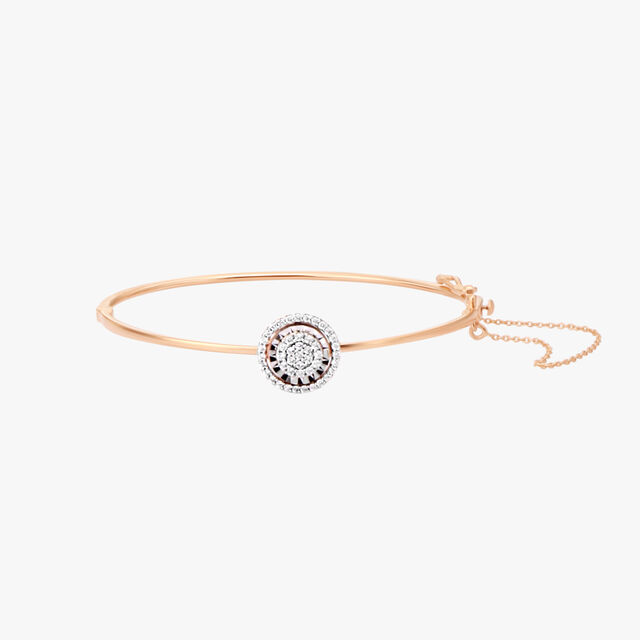Lustrous Cluster Diamond Bangle 