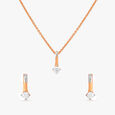Sublime Petite Diamond Pendant with Chain and Earrings Set 