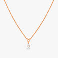 Chic Petite Diamond Pendant with Chain and Earrings Set 2