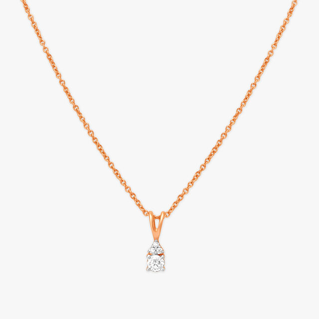 Chic Petite Diamond Pendant with Chain and Earrings Set 2