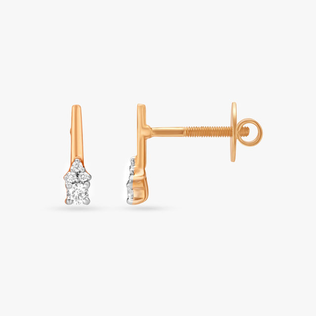 Chic Petite Diamond Pendant with Chain and Earrings Set 5