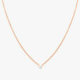 Brilliant Petite Diamond Pendant with Chain and Earrings Set 2
