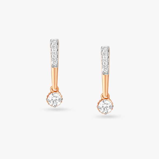Brilliant Petite Diamond Pendant with Chain and Earrings Set 4