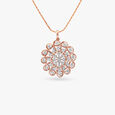 Floret Grace Diamond Pendant and Earrings Set 2