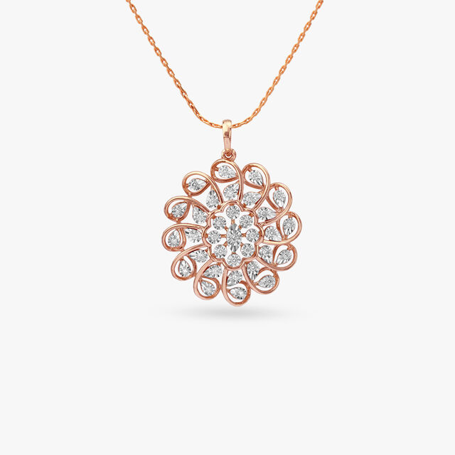 Floret Grace Diamond Pendant and Earrings Set 2