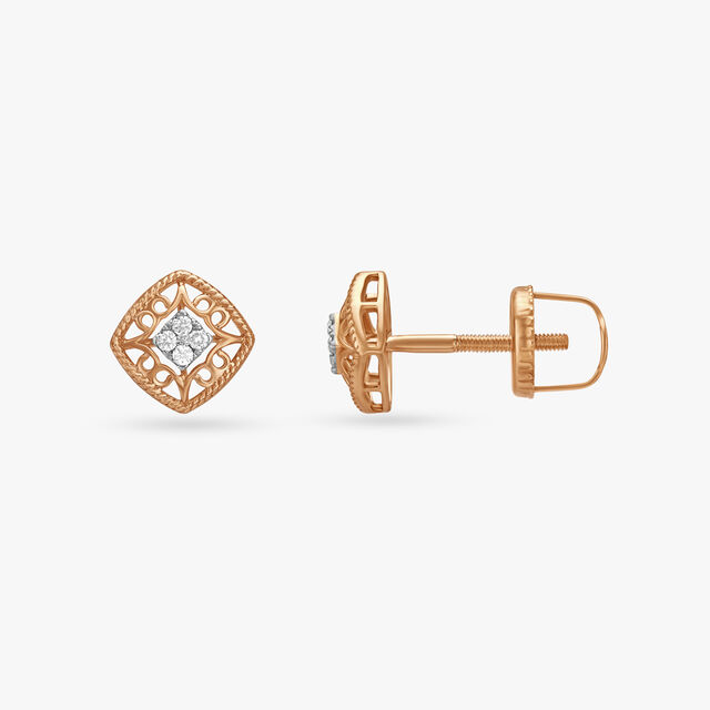 Dainty Filigree Diamond Pendant and Earrings Set 5
