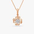 Artsy Flowers Diamond Pendant and Earrings Set 2