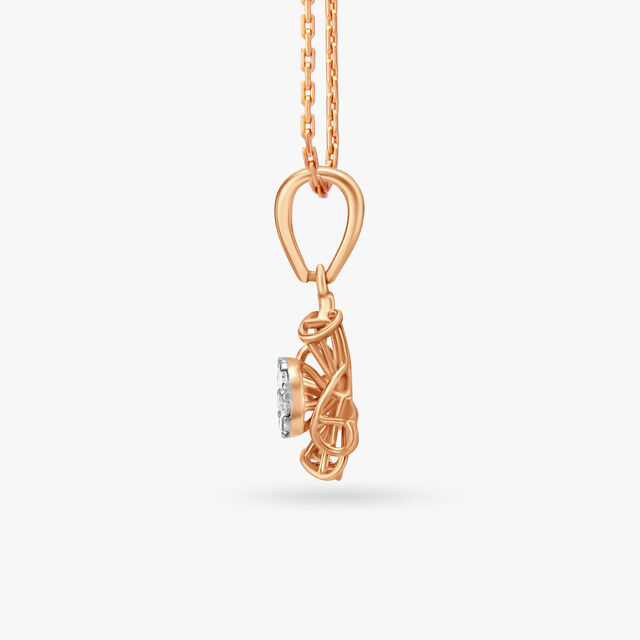 Artsy Flowers Diamond Pendant and Earrings Set 3