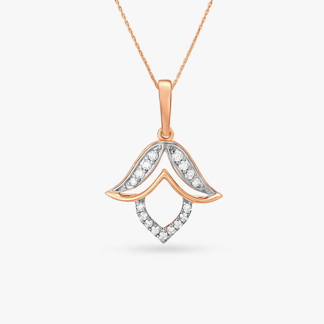 Dazzling Flower Diamond Pendant and Earrings Set 3