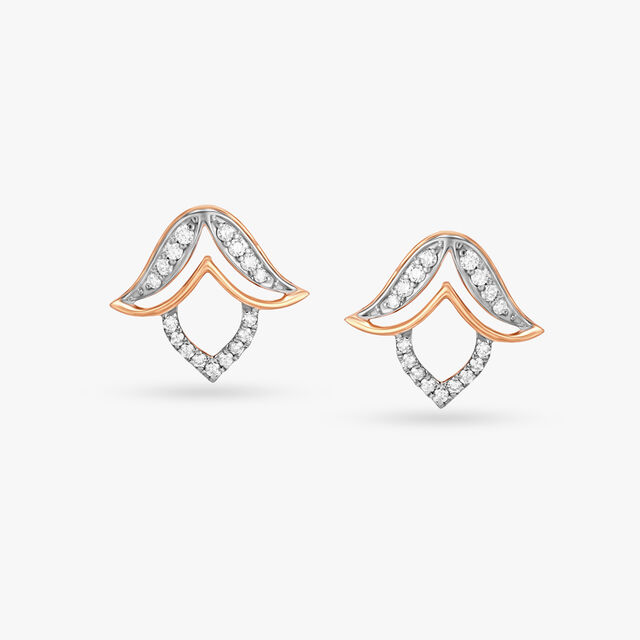 Dazzling Flower Diamond Pendant and Earrings Set 5