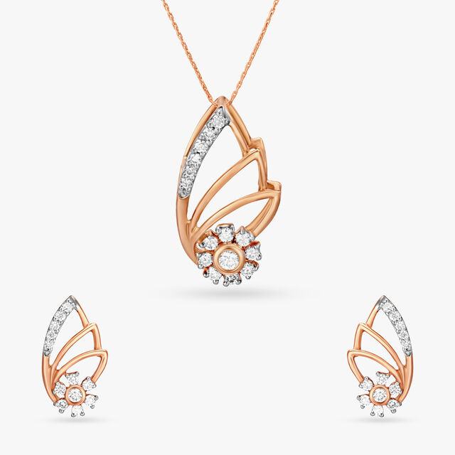 Nature's Beauty Diamond Pendant and Earrings Set,,hi-res 2