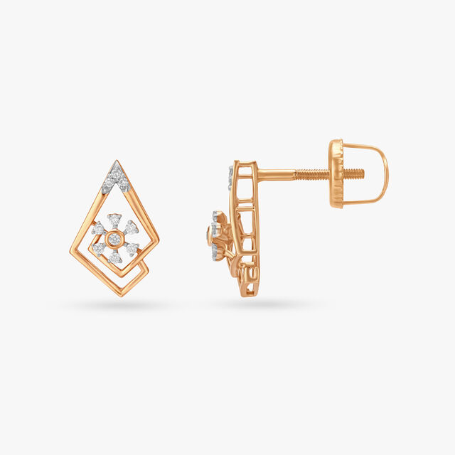 Luminous Spiral Diamond Pendant and Earrings Set 5