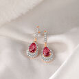 Make me Blush Diamond Drop Earrings 