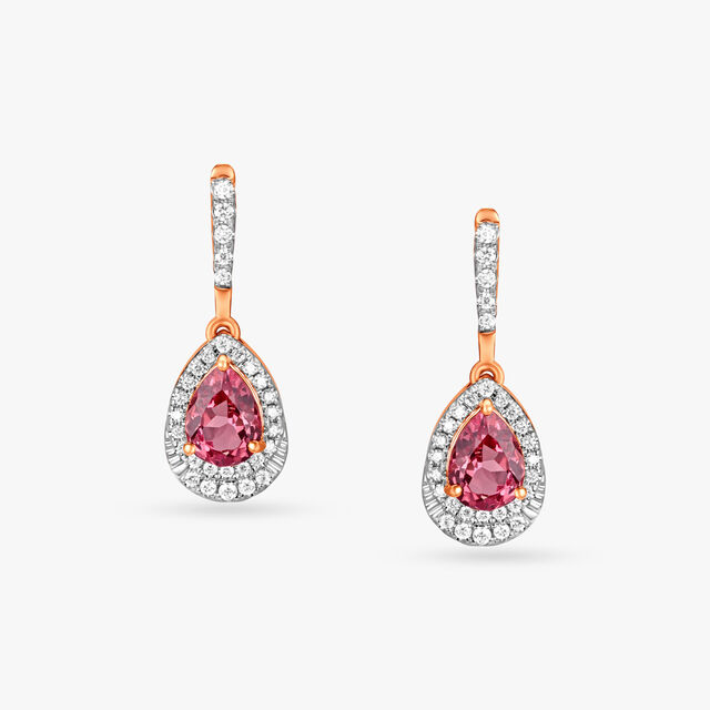 Make me Blush Diamond Drop Earrings 2