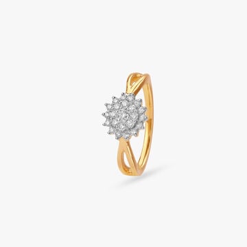 Sunlit Petal Diamond Ring