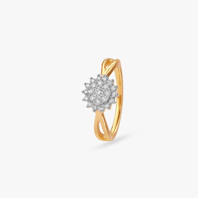 Sunlit Petal Diamond Ring