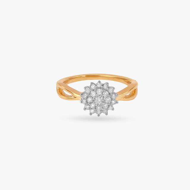 Sunlit Petal Diamond Ring