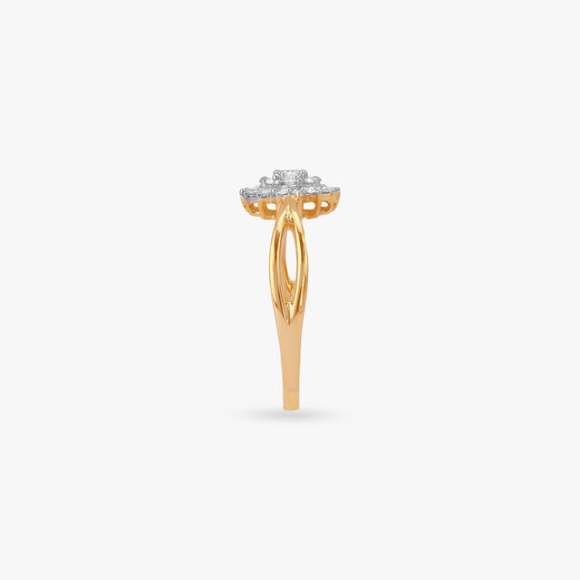 Sunlit Petal Diamond Ring