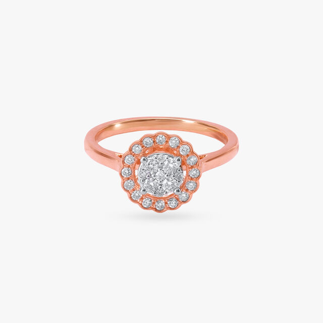 Scallop Halo Diamond Ring 2