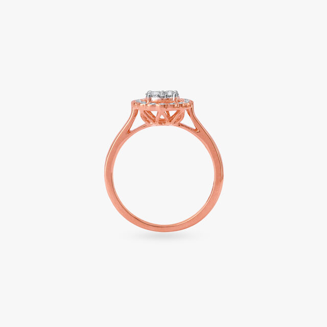 Scallop Halo Diamond Ring 4