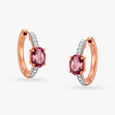 Rosy Evenings Diamond Hoop Earrings 2