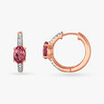 Rosy Evenings Diamond Hoop Earrings 3