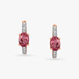 Rosy Evenings Diamond Hoop Earrings 4