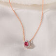 A Pink Drop Diamond Necklace 