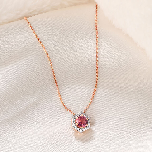 Blushing Glow Diamond Necklace 
