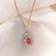 Rosy Tint Diamond Pendant 