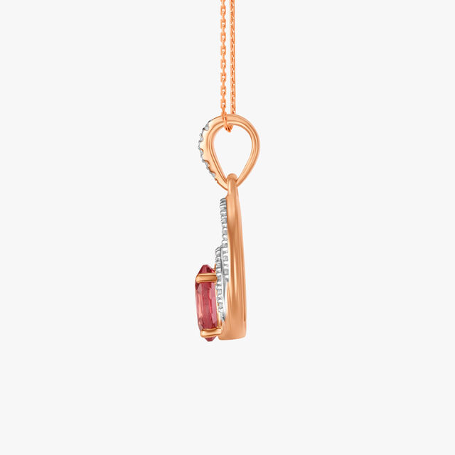 Rosy Tint Diamond Pendant 3