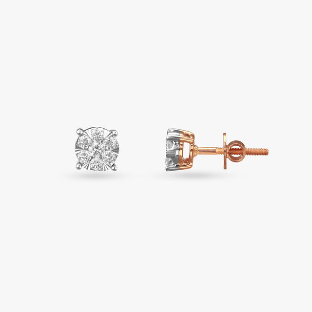 Classic Cluster Diamond Stud Earrings 2
