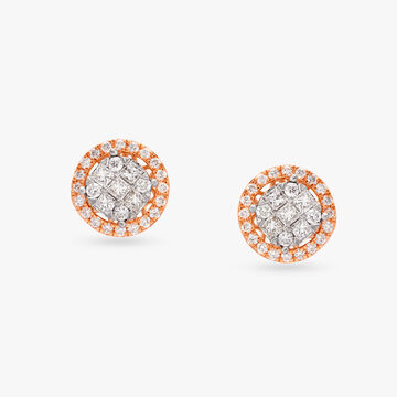 Halo Diamond Stud Earrings