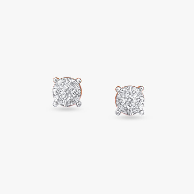 Classic Cluster Diamond Stud Earrings 