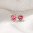 Strawberry Daiquiri Diamond Stud Earrings 
