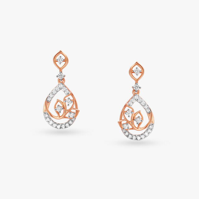 Teardrop Diamond Pendant and Earrings Set 4
