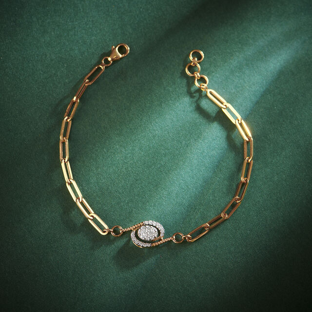 Stylish Cluster Diamond Bracelet 