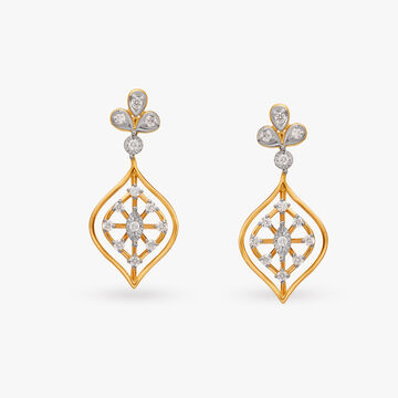Radiating Simplicity Diamond Drop Earrings