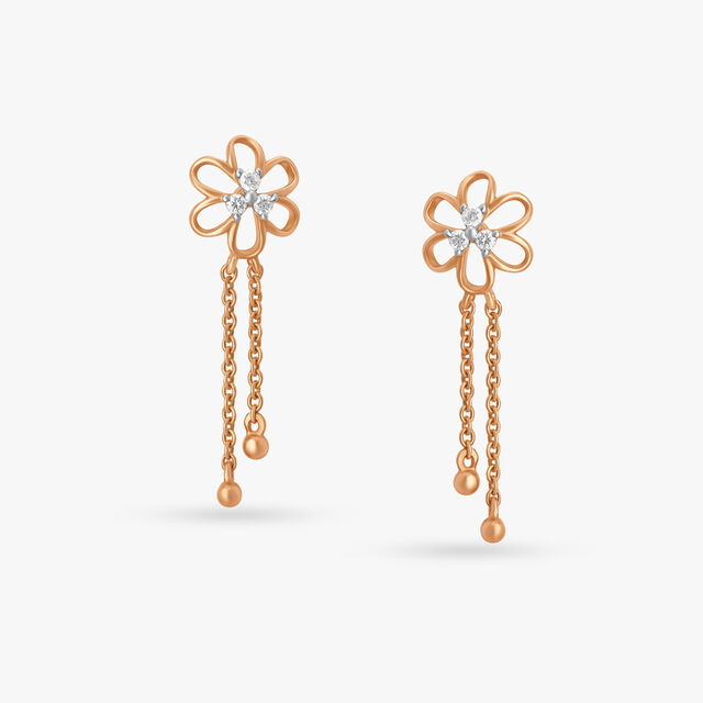 Fresh Flower Diamond Drop Earrings 2