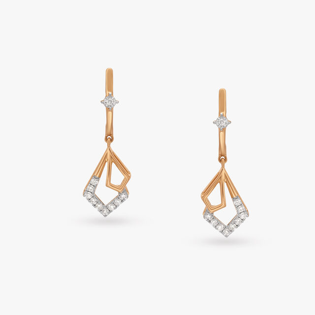 Shimmering Allure Diamond Drop Earrings 