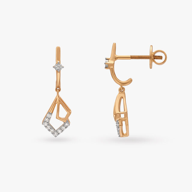 Shimmering Allure Diamond Drop Earrings 2