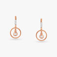 Radiant Circle Diamond Drop Earrings 