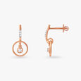 Radiant Circle Diamond Drop Earrings 2