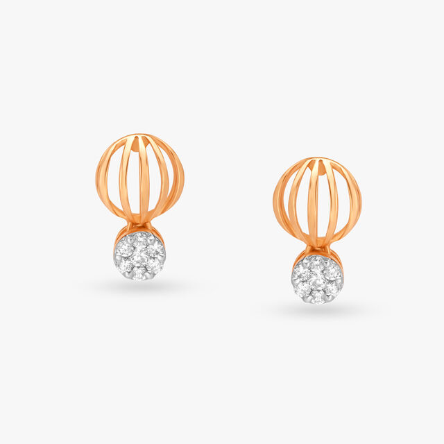 Subtle Glamour Diamond Drop Earrings 