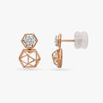 Abstract Slender Diamond Drop Earrings 2