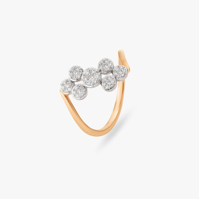 Blossom Cluster Diamond Finger Ring 