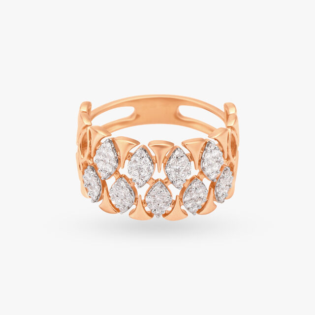 Leaf Diamond Finger Ring