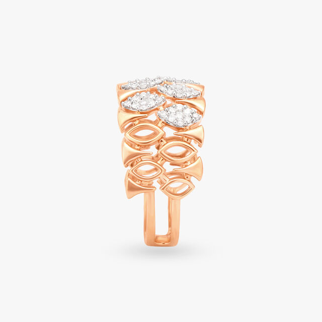 Leaf Diamond Finger Ring